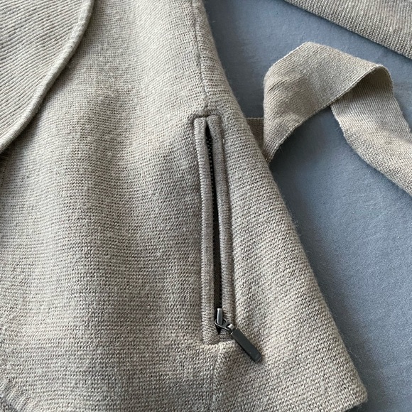Jacob Tan Fabric Blazer with Tie - Picture 3 of 4